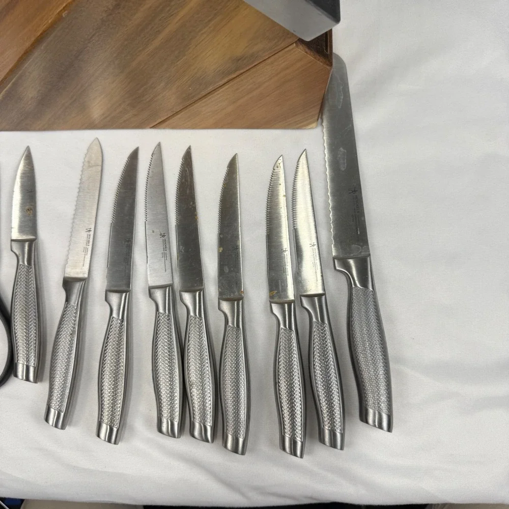 Henckels Diamondl Dynamic 13 Piece Knife Set with Wood Block and Shears